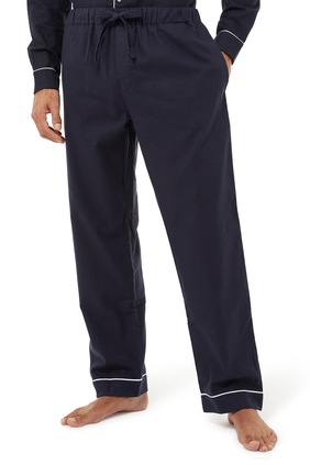 Navy Brushed Cotton Pyjama Trousers